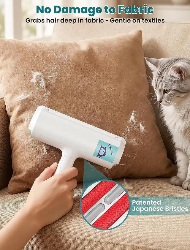 Alt view image 6 of 7 - DELOMO Pet Hair Remover Roller, Reusable Lint Roller for Dog and Cat Hair