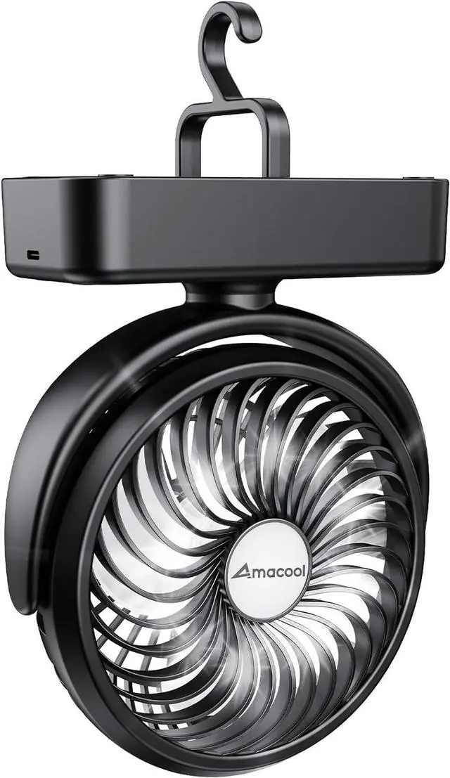 Main image of AMACOOL Portable Camping Fan with LED Lantern- 40H Work Time Rechargeable