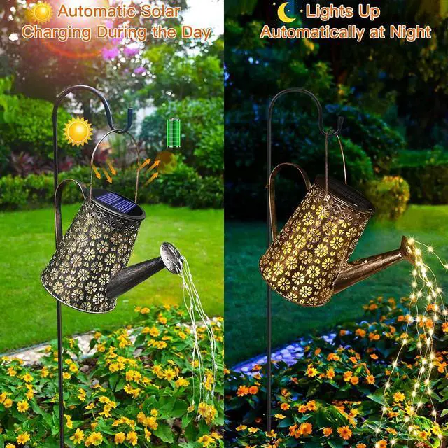 Alt view image 3 of 6 - Solar Garden Lights Watering Can Lights Outdoor Garden Decor