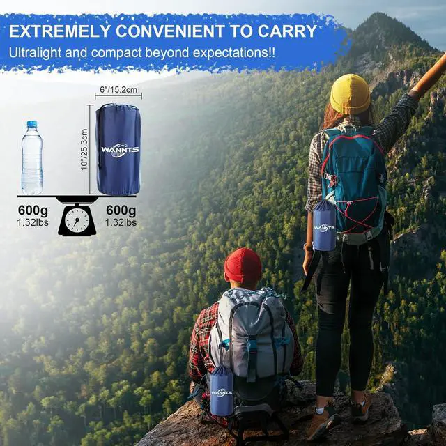 Alt view image 4 of 7 - WANNTS Ultralight Sleeping Pad with Pillow & Built-in Pump for Camping