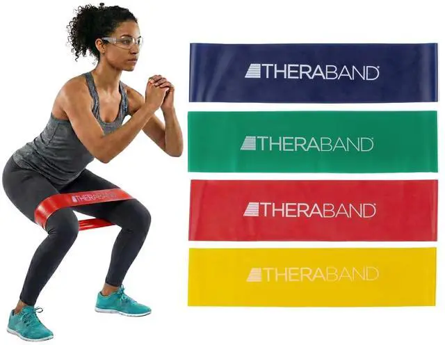 Alt view image 2 of 7 - THERABAND Resistance Band Loop Set, 12", Exercise, Workout, Therapy