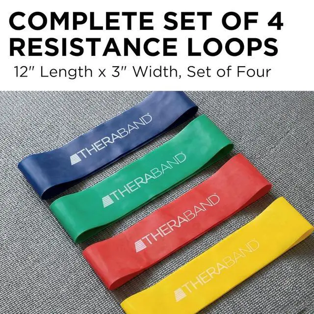 Alt view image 3 of 7 - THERABAND Resistance Band Loop Set, 12", Exercise, Workout, Therapy