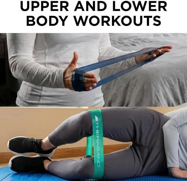 Alt view image 6 of 7 - THERABAND Resistance Band Loop Set, 12", Exercise, Workout, Therapy