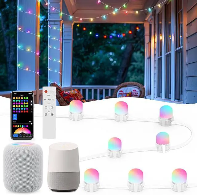 Main image of APPECK Outdoor String Lights 76FT with 200 LEDs, RGB Outdoor Patio Lights