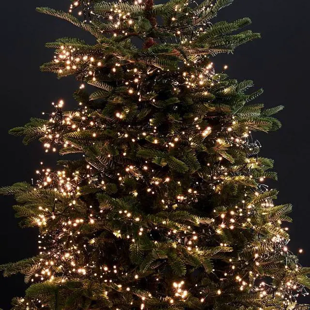 Alt view image 4 of 7 - Dazzle Bright 300 LED Christmas String Lights, 100 FT Connectable Waterproof String Lights Green Wire with 8 Modes, Christmas Decorations for Indoor Outdoor Xmas Party Yard Garden (Warm White)