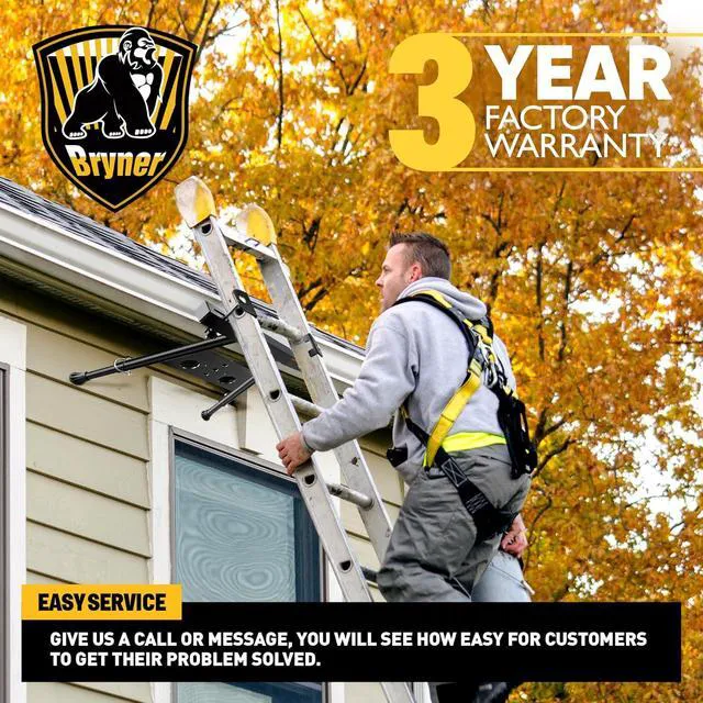 Alt view image 6 of 6 - Ladder Stabilizer, Extension Ladder Stabilizer for Roof Wall Standoff Ladder Accessory Safety Stability Aviation Grade Aluminium, Adjustable Length 22-29.5In Ladder Stabilizer