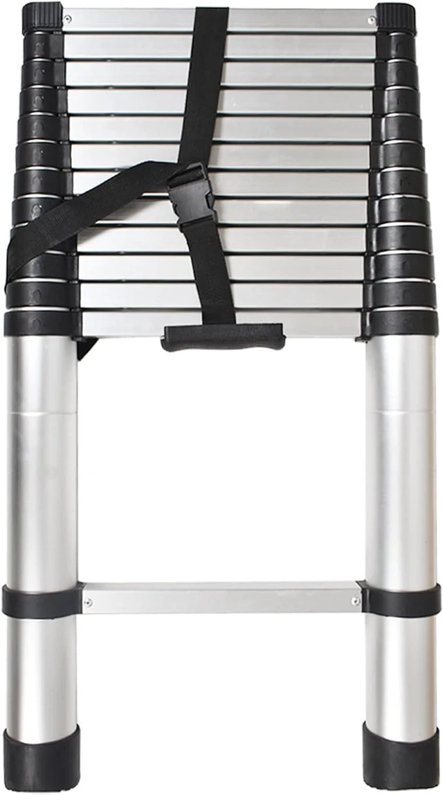 Main image of WFLNHB 12.5 FT Telescoping Ladder Aluminum Extension Ladder Collapsible Suitable for Outdoor or Indoor