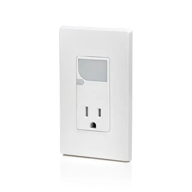 Alt view image 4 of 4 - Leviton 15-Amp 125V AC Combination Decora Tamper Resistant Receptacle with LED Guide Light, T6525-W, White