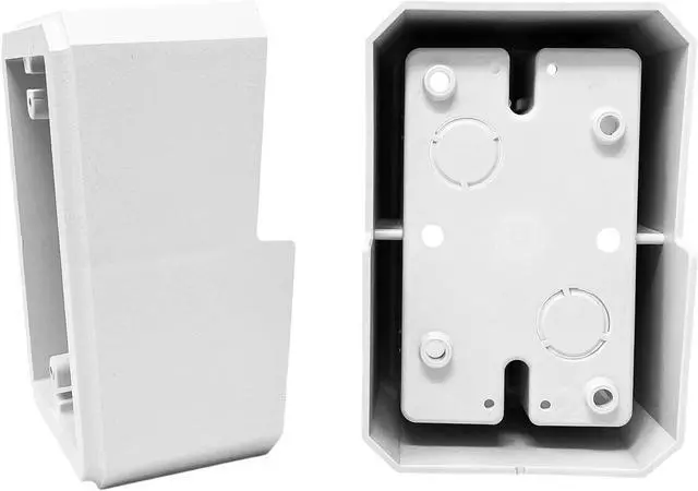 Alt view image 2 of 7 - iMBAPrice IMBA-FS8141-2 FS Outlet Device Box, Non-Metallic Paintable Weatherproof Electrical Box for 1/2 Inch Lap Siding, 18.6 Cu. in., White, 1-Gang, 2-Pack