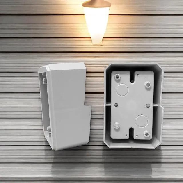 Alt view image 4 of 7 - iMBAPrice IMBA-FS8141-2 FS Outlet Device Box, Non-Metallic Paintable Weatherproof Electrical Box for 1/2 Inch Lap Siding, 18.6 Cu. in., White, 1-Gang, 2-Pack