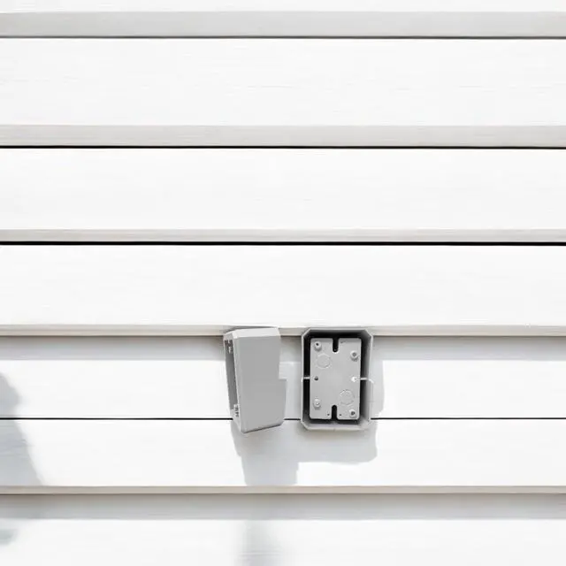 Alt view image 7 of 7 - iMBAPrice IMBA-FS8141-2 FS Outlet Device Box, Non-Metallic Paintable Weatherproof Electrical Box for 1/2 Inch Lap Siding, 18.6 Cu. in., White, 1-Gang, 2-Pack