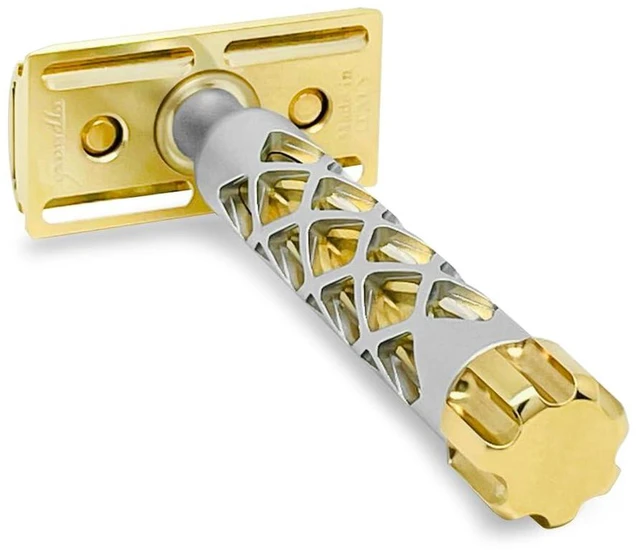 Alt view image 6 of 7 - Goodfellas' Smile Valynor 4-Piece Razor, Brass Head, Made in Italy