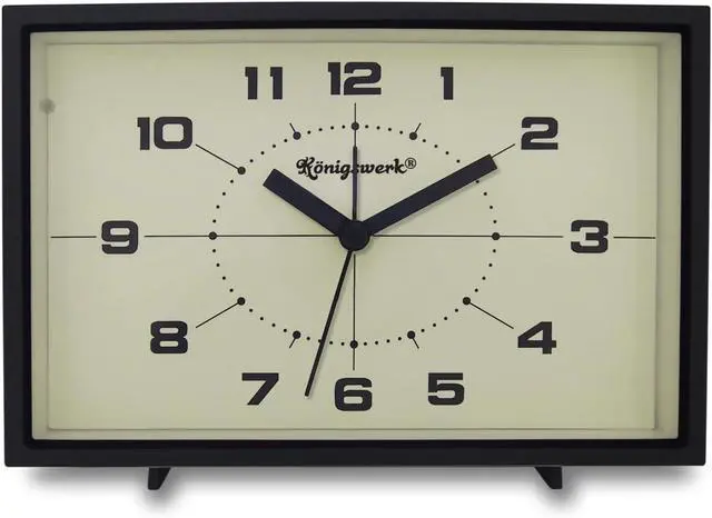 Main image of Analog Alarm Clock, 6 inch, Black