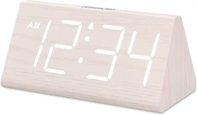 Main image of DreamSky Wooden Digital Alarm Clock for Bedrooms with Large Numbers