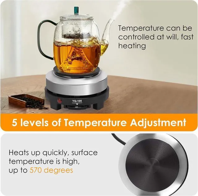 Alt view image 4 of 7 - Yinhing 500W Mini Electric Hot Plate Moka Pot Special 110V Portable Stove
