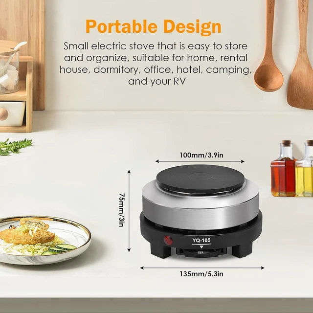 Alt view image 5 of 7 - Yinhing 500W Mini Electric Hot Plate Moka Pot Special 110V Portable Stove