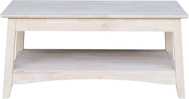 Alt view image 3 of 7 - International Concepts Bombay Tall Coffee Table, Unfinished