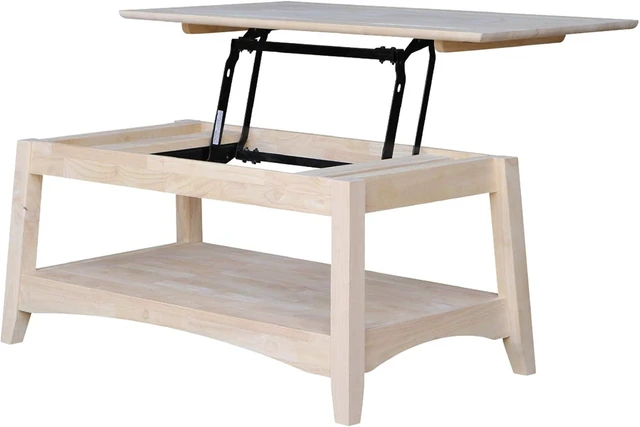 Alt view image 5 of 7 - International Concepts Bombay Tall Coffee Table, Unfinished
