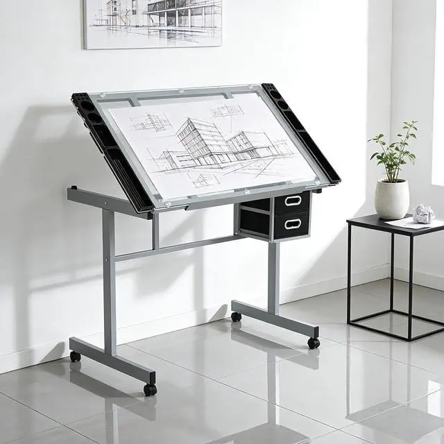 Alt view image 2 of 7 - Magshion Drafting Table Adjustable Drawing Table