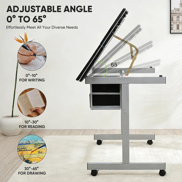 Alt view image 5 of 7 - Magshion Drafting Table Adjustable Drawing Table