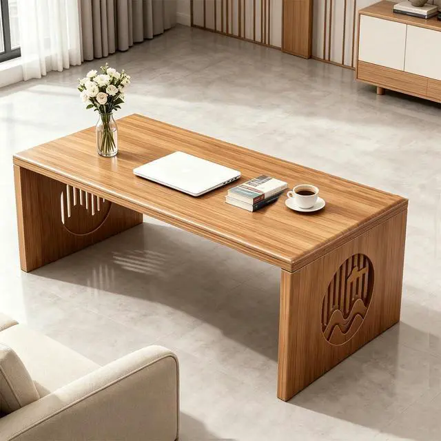 Alt view image 7 of 7 - Foldable Japanese Floor Table, Low Folding Coffee Table Small