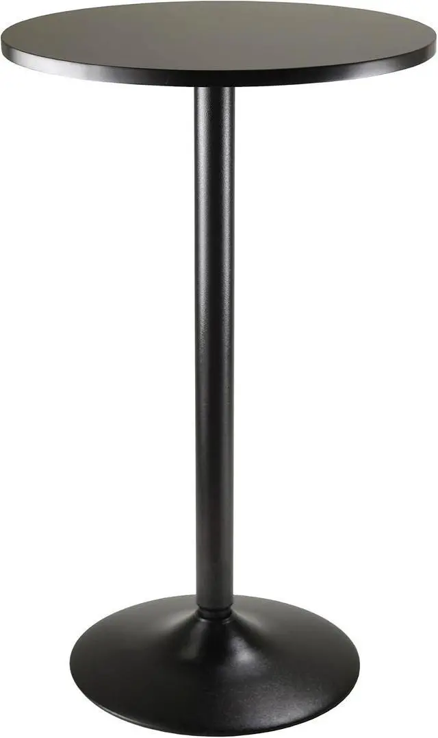 Main image of Winsome Obsidion Round Tall Pub Table, Black, 40"