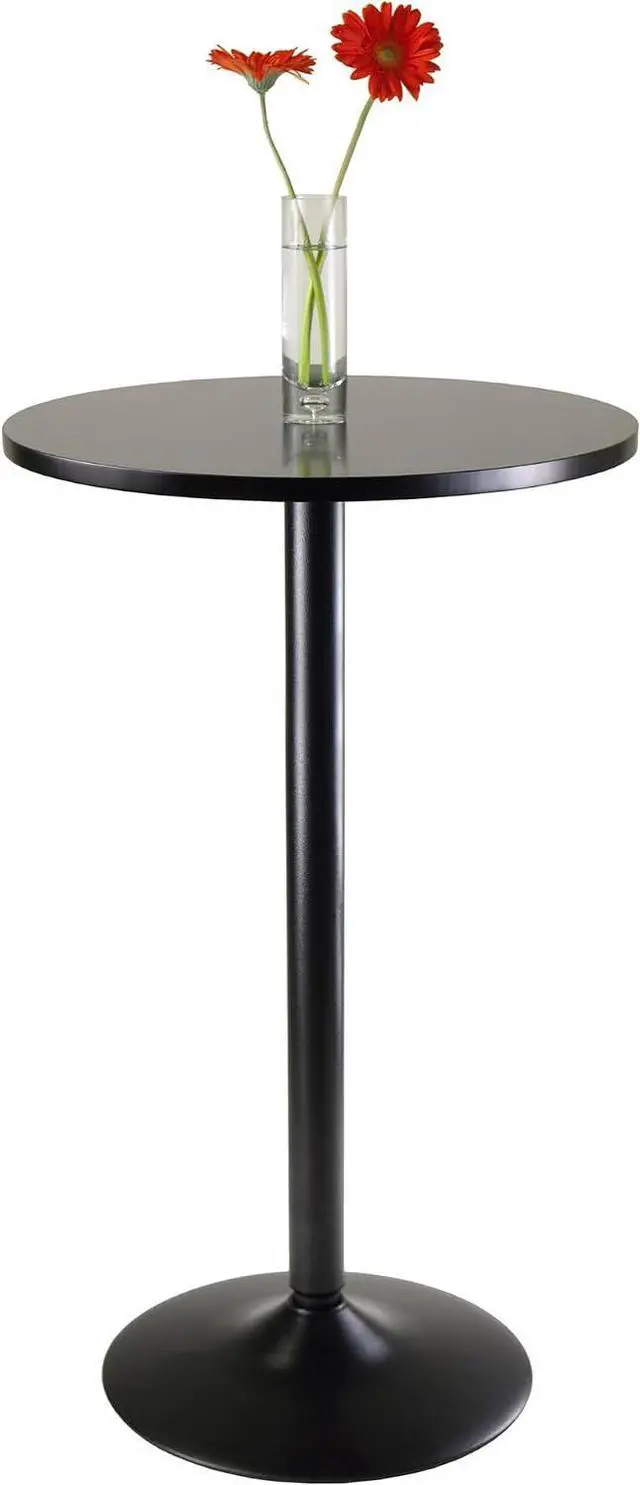Alt view image 7 of 7 - Winsome Obsidion Round Tall Pub Table, Black, 40"
