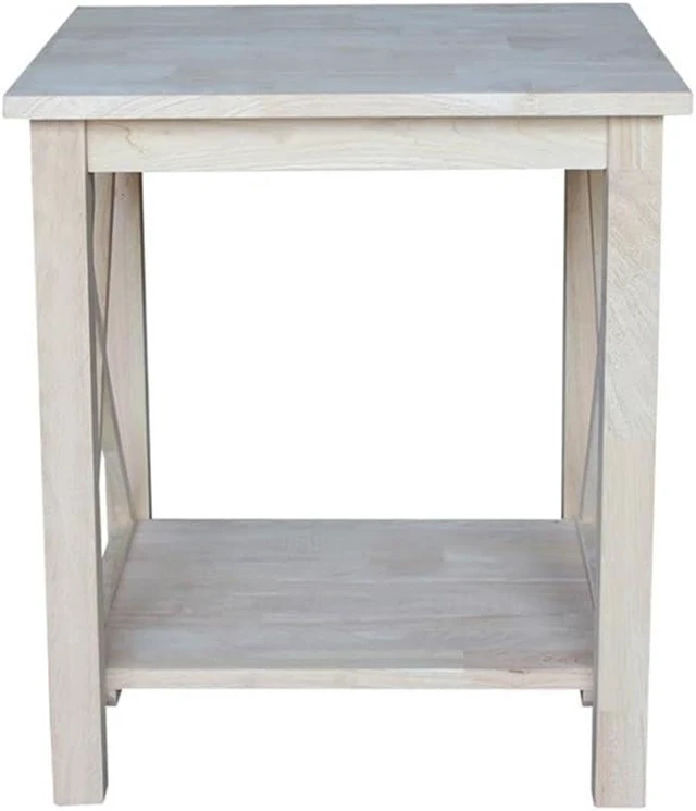 Alt view image 2 of 5 - Hampton Solid Wood End Table, Unfinished