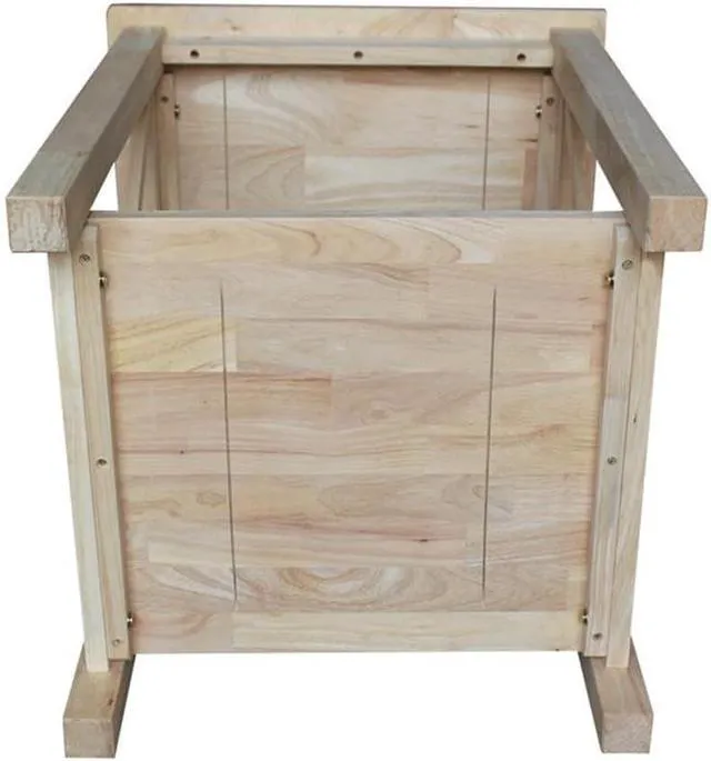 Alt view image 4 of 5 - Hampton Solid Wood End Table, Unfinished