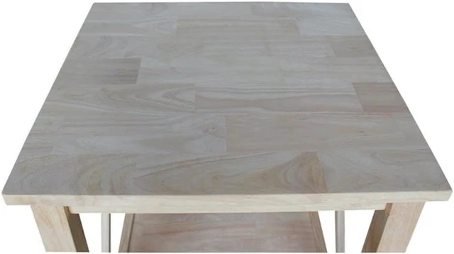 Alt view image 5 of 5 - Hampton Solid Wood End Table, Unfinished