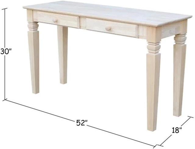 Alt view image 2 of 7 - IC International Concepts Java Console Table with 2 Drawers, Unfinished