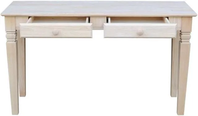 Alt view image 4 of 7 - IC International Concepts Java Console Table with 2 Drawers, Unfinished