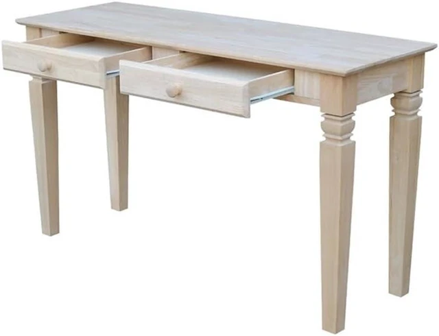 Alt view image 6 of 7 - IC International Concepts Java Console Table with 2 Drawers, Unfinished