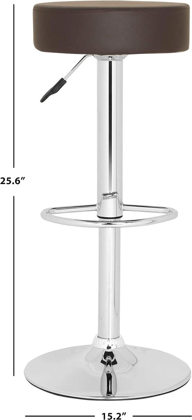 Alt view image 3 of 3 - Safavieh Home Collection Jude White Adjustable Swivel Gas Lift 25.6-31.5-inch Bar Stool