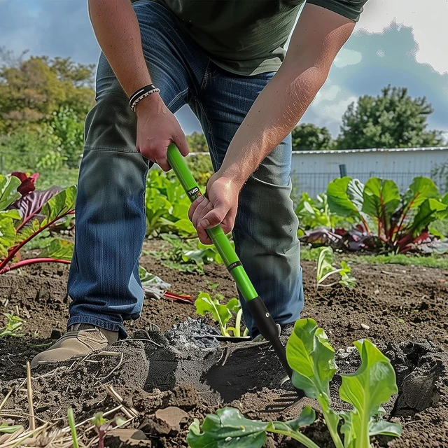 Alt view image 7 of 7 - Small Garden Rake, 27-39" Telescopic Hand Cultivator