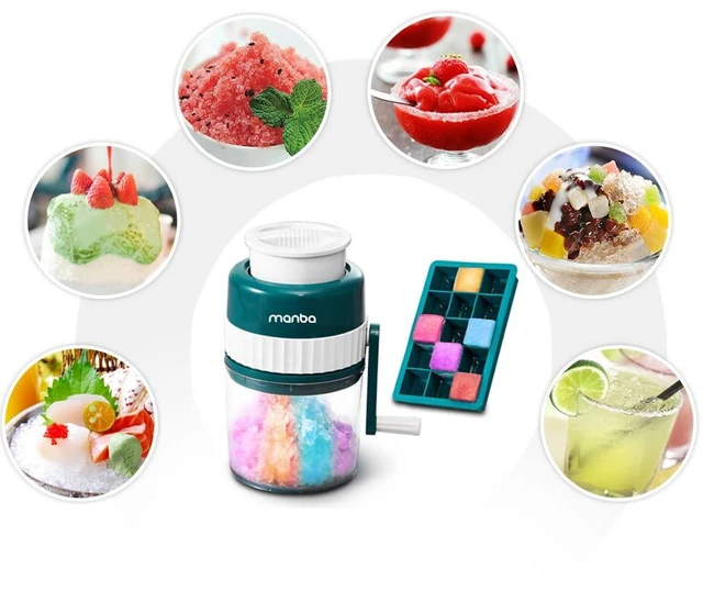Alt view image 3 of 7 - MANBA Manual Snow Cone Machine Maker for Shaved Ice, Snowcones, Slushes