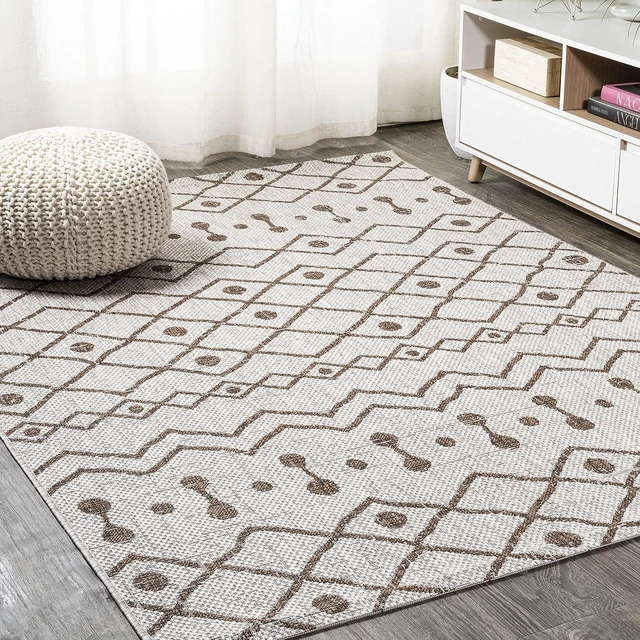 Alt view image 4 of 7 - JONATHAN Y Tribal Bohemian Indoor Outdoor Area Rug 3X5 Beige/Brown, Nokat for Backyard, Patio, Porch, Easy-Cleaning, High Traffic, Pet-Friendly, Non-Shedding (SMB131A-3)