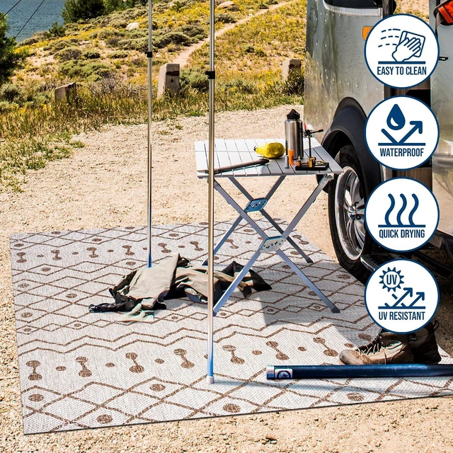 Alt view image 7 of 7 - JONATHAN Y Tribal Bohemian Indoor Outdoor Area Rug 3X5 Beige/Brown, Nokat for Backyard, Patio, Porch, Easy-Cleaning, High Traffic, Pet-Friendly, Non-Shedding (SMB131A-3)