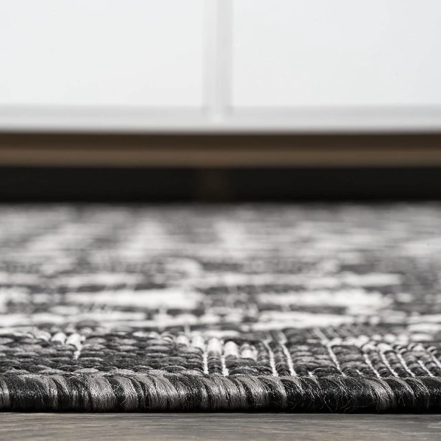 Alt view image 6 of 7 - JONATHAN Y Bohemian Geometric Indoor Outdoor Area Rug 4X6 Black/Ivory, Tokay for Backyard, Patio, Porch, Easy-Cleaning, High Traffic, Pet-Friendly, Non-Shedding (SMB132E-4)