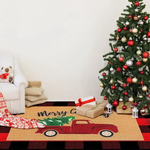 Alt view image 6 of 6 - Drydiet 2 Pcs Merry Christmas Door Mat Combo Set