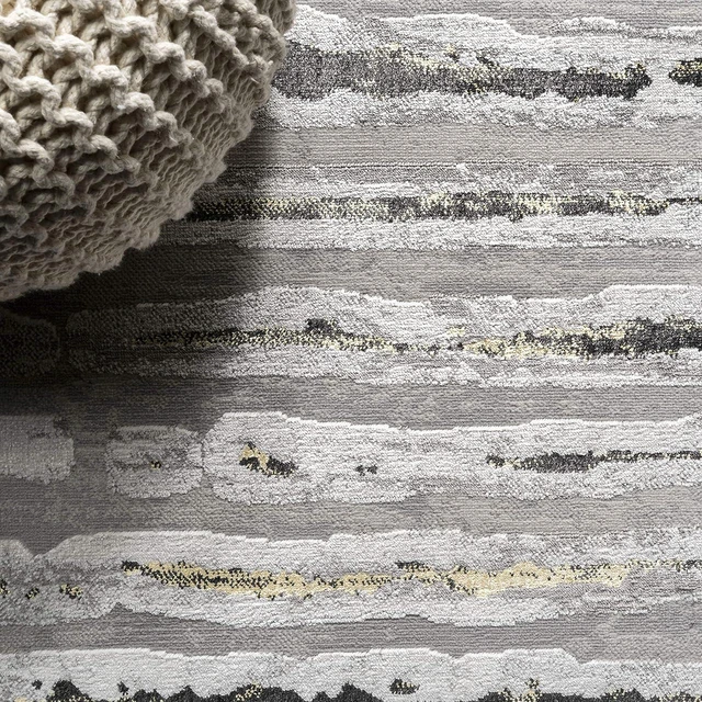 Alt view image 4 of 7 - JONATHAN Y Batten Stripe Gray/Black Indoor Area Rug 5X8 ft, Modern for Living Room, Bedroom, Kitchen, Office, Easy-Cleaning, High Traffic, Pet-Friendly, Non-Shedding SOR204B-5