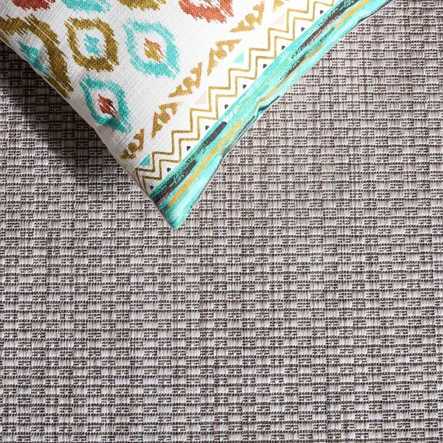 Alt view image 5 of 7 - SAFAVIEH Courtyard Collection 2'3" x 12' Beige/Black CY8477 Indoor/ Outdoor Waterproof Easy Cleaning Patio Backyard Mudroom Runner Rug