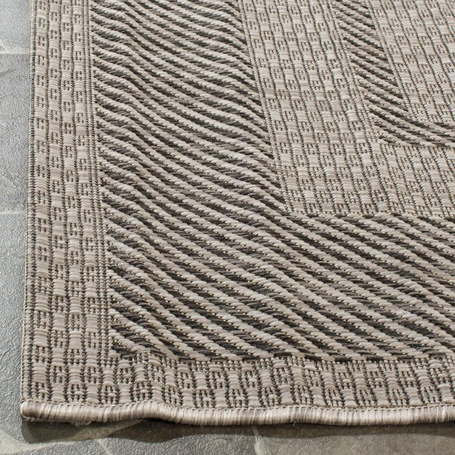Alt view image 6 of 7 - SAFAVIEH Courtyard Collection 2'3" x 12' Beige/Black CY8477 Indoor/ Outdoor Waterproof Easy Cleaning Patio Backyard Mudroom Runner Rug