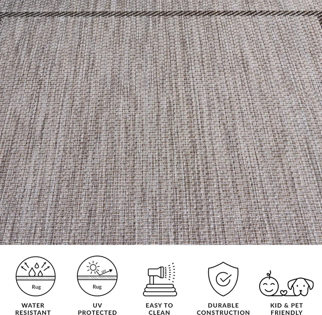 Alt view image 7 of 7 - SAFAVIEH Courtyard Collection 2'3" x 12' Beige/Black CY8477 Indoor/ Outdoor Waterproof Easy Cleaning Patio Backyard Mudroom Runner Rug