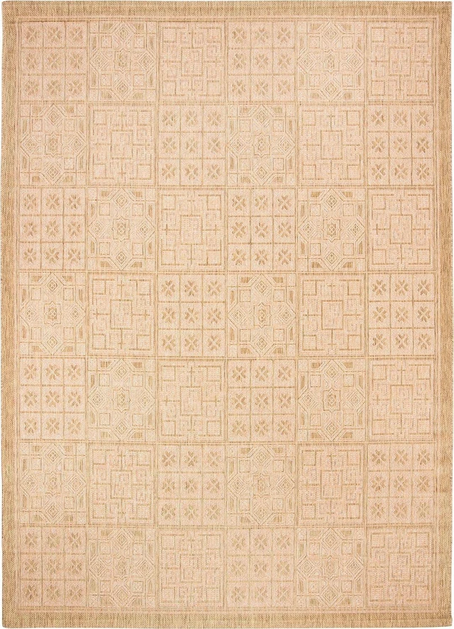 Alt view image 3 of 5 - SAFAVIEH Courtyard Collection 6'7" x 9'6" Gold / Natural CY6947 Indoor/ Outdoor Waterproof Easy Cleaning Patio Backyard Mudroom Area Rug