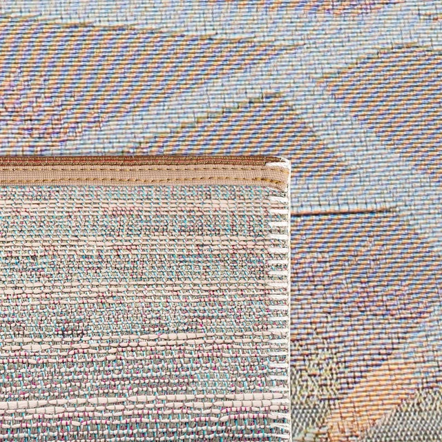 Alt view image 6 of 7 - SAFAVIEH Washable Rug Outdoor Barbados Collection - 4' x 6', Grey & Pink, Non-Shedding & Easy to Clean, Ideal for Patio, Backyard, Mudroom (BAR551F)