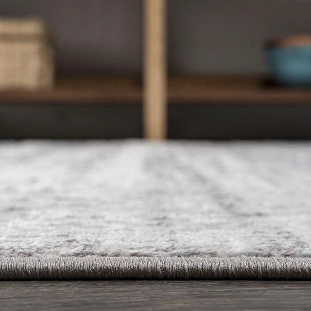 Alt view image 7 of 7 - JONATHAN Y Tidal Strie' Gray/Blue Indoor Area Rug 5X8 ft, Modern for Living Room, Bedroom, Kitchen, Office, Easy-Cleaning, High Traffic, Pet-Friendly, Non-Shedding SOR202B-5