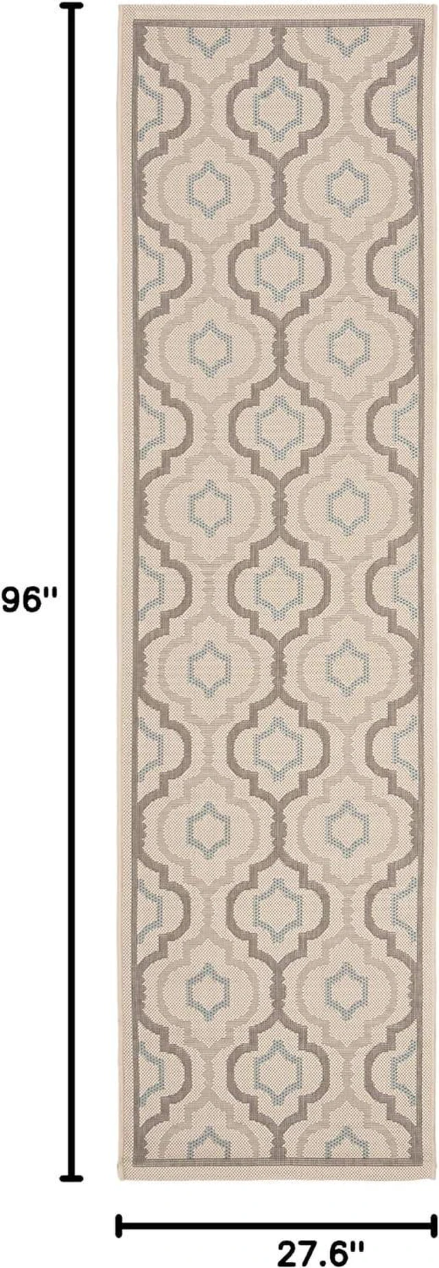 Alt view image 2 of 5 - SAFAVIEH Washable Rug Outdoor Courtyard Collection - 2'3" x 8' Runner, Beige & Dark Beige, Non-Shedding & Easy Cleaning, Ideal for Patio, Entryway, Mudroom, Hallway, Kitchen (CY7938-79A18)