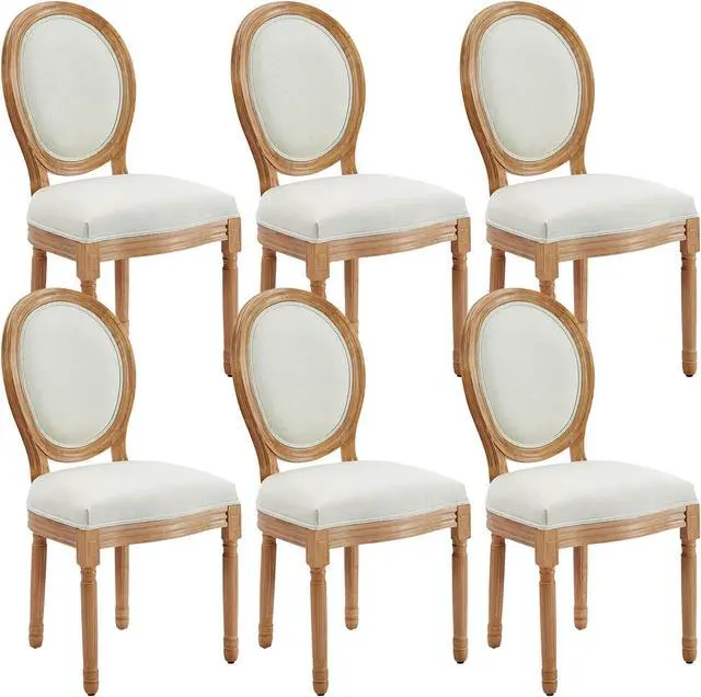 Main image of French Country Dining Chairs, Upholstered Dining Chairs Set of 6