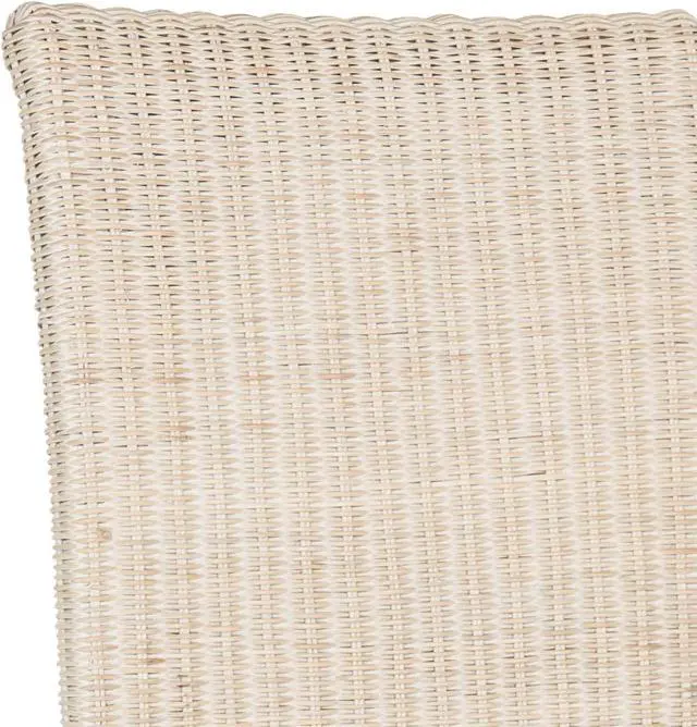 Alt view image 6 of 7 - SAFAVIEH Furniture - Arjun Wicker Dining Chair Set of 2 - White Washed - Rattan - Coastal Woven Design - Ideal for Dining Room, Kitchen, 17.7" Seat Height (SEA8013D-SET2)